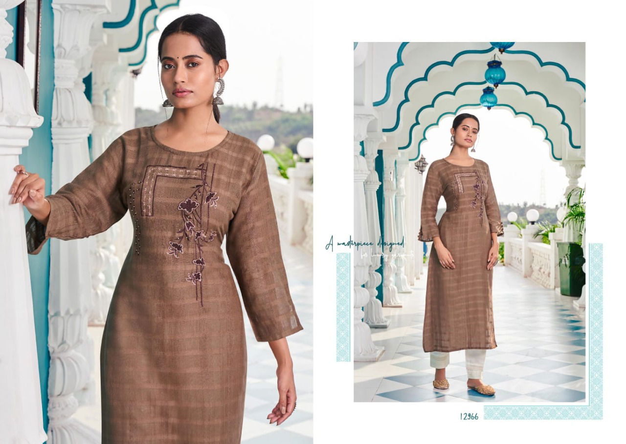 Kalaroop Beetle Fancy Ethnic Wear Heavy Rayon Embroidery Kurti Collection